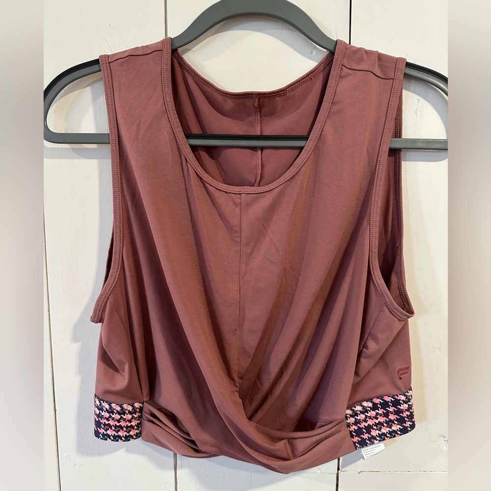 Fabletics twist front cropped tank, size XL